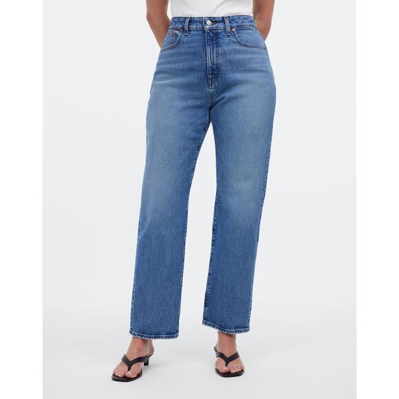 NWT Madewell The Petite Curvy '90s Straight Crop Jeans in Hazeldell Wash Size 24 - Picture 2 of 16